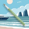 image:imageLEUCHTTURM1917  Drehgriffel Writing Pen Sage  Ballpoint Pen with Royal Blue Ink IncludedSage