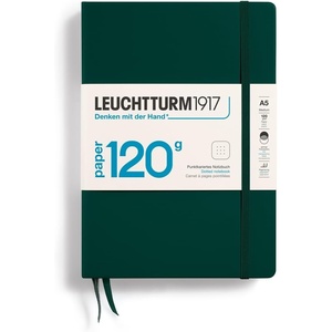 image:imageLEUCHTTURM1917  120G Special Edition  Medium A5 Dotted Hardcover Notebook Rising Sun  203 Numbered Pages with 120gsm PaperForest Green