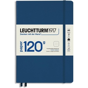 image:imageLEUCHTTURM1917  120G Special Edition  Medium A5 Dotted Hardcover Notebook Rising Sun  203 Numbered Pages with 120gsm PaperNavy