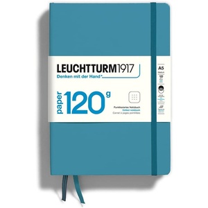 image:imageLEUCHTTURM1917  120G Special Edition  Medium A5 Dotted Hardcover Notebook Rising Sun  203 Numbered Pages with 120gsm PaperNordic Blue
