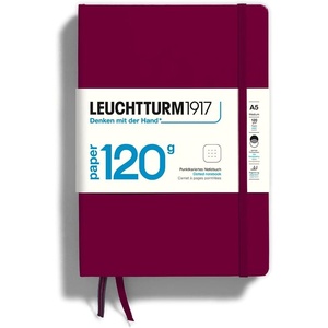 image:imageLEUCHTTURM1917  120G Special Edition  Medium A5 Dotted Hardcover Notebook Rising Sun  203 Numbered Pages with 120gsm PaperPort Red