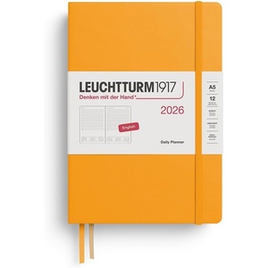 image:imageLEUCHTTURM1917  Daily Planner 2026 Hardcover Medium A5 Ruled Ink Jan 1  Dec 31 2026Rising Sun