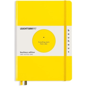 image:imageLEUCHTTURM1917  Dotted Hardcover Notebook Medium A5 Bauhaus Special Edition 251 Numbered Pages for Writing and Journaling Royal BlueLemon
