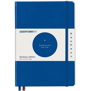 image:imageLEUCHTTURM1917  Dotted Hardcover Notebook Medium A5 Bauhaus Special Edition 251 Numbered Pages for Writing and Journaling Royal BlueRoyal Blue