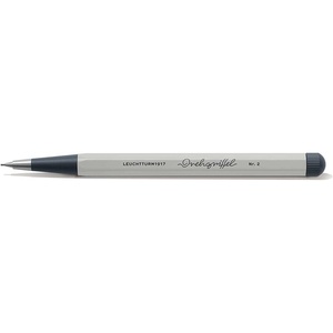 image:imageLEUCHTTURM1917  Drehgriffel Mechanical Pencil  Refillable Writing Stylus with 07 mm HB Graphite Lead WhiteLight Grey