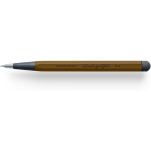 image:imageLEUCHTTURM1917  Drehgriffel Mechanical Pencil  Refillable Writing Stylus with 07 mm HB Graphite Lead WhiteSpice Brown