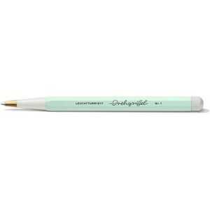 image:imageLEUCHTTURM1917  Drehgriffel Writing Pen Sage  Ballpoint Pen with Royal Blue Ink IncludedMint Green