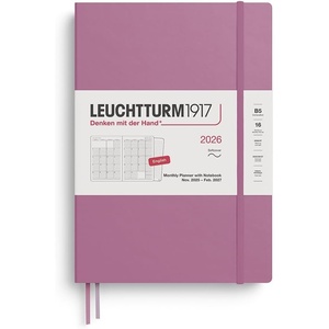 image:imageLEUCHTTURM1917  Monthly Planner amp Notebook 2026 Softcover Paperback B6 Ruled Black Nov 1 2025  Feb 28 2027Dusty Rose