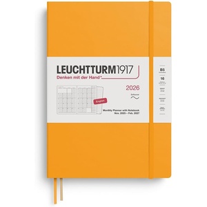 image:imageLEUCHTTURM1917  Monthly Planner amp Notebook 2026 Softcover Paperback B6 Ruled Black Nov 1 2025  Feb 28 2027Rising Sun