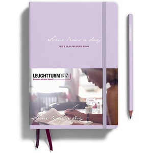 image:imageLEUCHTTURM1917  Some Lines A Day  5 Year Memory Notebook  Hardcover Journal 366 Pages for 5 Years of Entries Port RedLilac