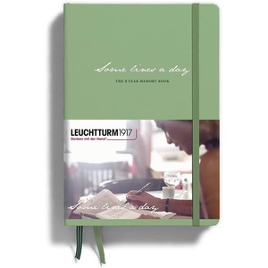 image:imageLEUCHTTURM1917  Some Lines A Day  5 Year Memory Notebook  Hardcover Journal 366 Pages for 5 Years of Entries Rising SunSage