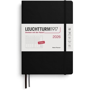 image:imageLEUCHTTURM1917  Week Planner 2026 Hardcover Medium A5 Rising Sun Jan 1  Dec 31 2026Black