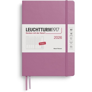 image:imageLEUCHTTURM1917  Week Planner 2026 Hardcover Medium A5 Rising Sun Jan 1  Dec 31 2026Dusty Rose