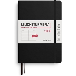 image:imageLEUCHTTURM1917  Weekly Planner 2026 Hardcover Medium A5 Rising Sun Jan 1  Dec 31 2026Black