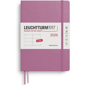 image:imageLEUCHTTURM1917  Weekly Planner 2026 Hardcover Medium A5 Rising Sun Jan 1  Dec 31 2026Dusty Rose