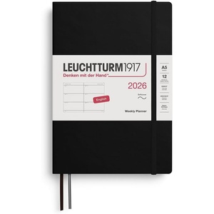 image:imageLEUCHTTURM1917  Weekly Planner 2026 Softcover Pocket A6 Black Jan 1  Dec 31 2026Black