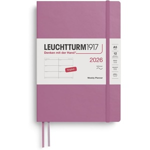 image:imageLEUCHTTURM1917  Weekly Planner 2026 Softcover Pocket A6 Black Jan 1  Dec 31 2026Dusty Rose