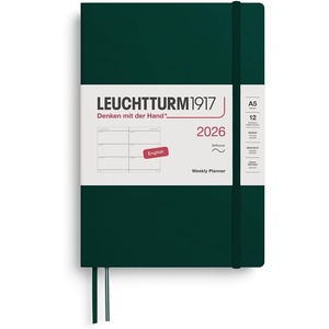 image:imageLEUCHTTURM1917  Weekly Planner 2026 Softcover Pocket A6 Black Jan 1  Dec 31 2026Forest Green