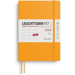 image:imageLEUCHTTURM1917  Weekly Planner 2026 Softcover Pocket A6 Black Jan 1  Dec 31 2026Rising Sun