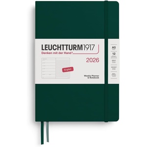 image:imageLEUCHTTURM1917  Weekly Planner amp Notebook 2026 Hardcover Medium A5 Dotted Forest Green Jan 1  Dec 31 2026Forest Green