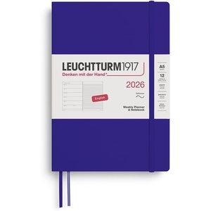 image:imageLEUCHTTURM1917  Weekly Planner amp Notebook 2026 Softcover Medium A5 Ruled Rising Sun Jan 1  Dec 31 2026Ink