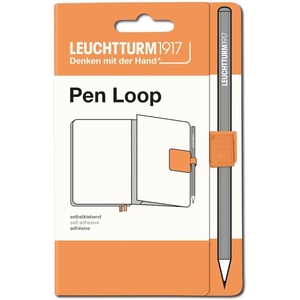 image:imageLEUCHTTURM1917 Self Adhesive Pen Loop Elastic Pen Holder Luminous Edition Luminous OrangeApricot