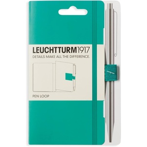image:imageLEUCHTTURM1917 Self Adhesive Pen Loop Elastic Pen Holder Luminous Edition Luminous OrangeEmerald