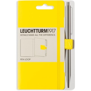 image:imageLEUCHTTURM1917 Self Adhesive Pen Loop Elastic Pen Holder Luminous Edition Luminous OrangeLemon