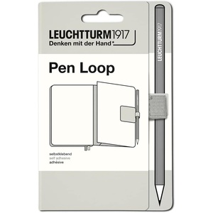 image:imageLEUCHTTURM1917 Self Adhesive Pen Loop Elastic Pen Holder Luminous Edition Luminous OrangeLight Grey