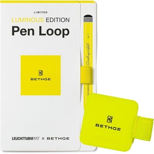 image:imageLEUCHTTURM1917 Self Adhesive Pen Loop Elastic Pen Holder Luminous Edition Luminous OrangeLuminous Yellow