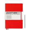 image:imageLEUCHTTURM1917  Notebook Hardcover Master Slim A4  123 Numbered Pages for Writing and Journaling Rising Sun SquaredRed