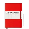 image:imageLEUCHTTURM1917  Notebook Hardcover Master Slim A4  123 Numbered Pages for Writing and Journaling Rising Sun SquaredRed