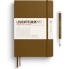 image:imageLEUCHTTURM1917  Notebook Hardcover Medium A5251 Numbered Pages for Writing and Journaling  Thinking Ahead Squared Paper Dusty RoseSpice Brown