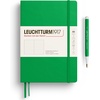 image:imageLEUCHTTURM1917  Notebook Hardcover Medium A5251 Numbered Pages for Writing and Journaling  Thinking Ahead Squared Paper Dusty RoseSpring Leaf