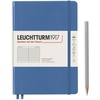image:imageLEUCHTTURM1917  Notebook Hardcover Medium A5251 Numbered Pages for Writing and Journaling Stone Blue RuledDenim