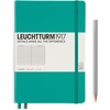 image:imageLEUCHTTURM1917  Notebook Hardcover Medium A5251 Numbered Pages for Writing and Journaling Stone Blue RuledEmerald