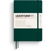 image:imageLEUCHTTURM1917  Notebook Hardcover Medium A5251 Numbered Pages for Writing and Journaling Stone Blue RuledForest Green