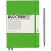 image:imageLEUCHTTURM1917  Notebook Hardcover Medium A5251 Numbered Pages for Writing and Journaling Stone Blue RuledFresh Green