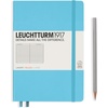 image:imageLEUCHTTURM1917  Notebook Hardcover Medium A5251 Numbered Pages for Writing and Journaling Stone Blue RuledIce Blue