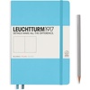 image:imageLEUCHTTURM1917  Notebook Hardcover Medium A5251 Numbered Pages for Writing and Journaling Stone Blue RuledIce Blue