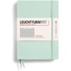 image:imageLEUCHTTURM1917  Notebook Hardcover Medium A5251 Numbered Pages for Writing and Journaling Stone Blue RuledMint Green