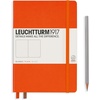 image:imageLEUCHTTURM1917  Notebook Hardcover Medium A5251 Numbered Pages for Writing and Journaling Stone Blue RuledOrange