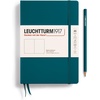 image:imageLEUCHTTURM1917  Notebook Hardcover Medium A5251 Numbered Pages for Writing and Journaling Stone Blue RuledPacific Green