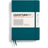 image:imageLEUCHTTURM1917  Notebook Hardcover Medium A5251 Numbered Pages for Writing and Journaling Stone Blue RuledPacific Green