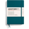 image:imageLEUCHTTURM1917  Notebook Hardcover Medium A5251 Numbered Pages for Writing and Journaling Stone Blue RuledPacific Green