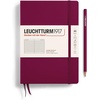 image:imageLEUCHTTURM1917  Notebook Hardcover Medium A5251 Numbered Pages for Writing and Journaling Stone Blue RuledPort Red