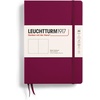 image:imageLEUCHTTURM1917  Notebook Hardcover Medium A5251 Numbered Pages for Writing and Journaling Stone Blue RuledPort Red