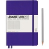 image:imageLEUCHTTURM1917  Notebook Hardcover Medium A5251 Numbered Pages for Writing and Journaling Stone Blue RuledPurple