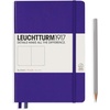 image:imageLEUCHTTURM1917  Notebook Hardcover Medium A5251 Numbered Pages for Writing and Journaling Stone Blue RuledPurple
