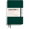 image:imageLEUCHTTURM1917  Notebook Hardcover Paperback B6  219 Numbered Pages for Writing and Journaling Stone Blue RuledForest Green